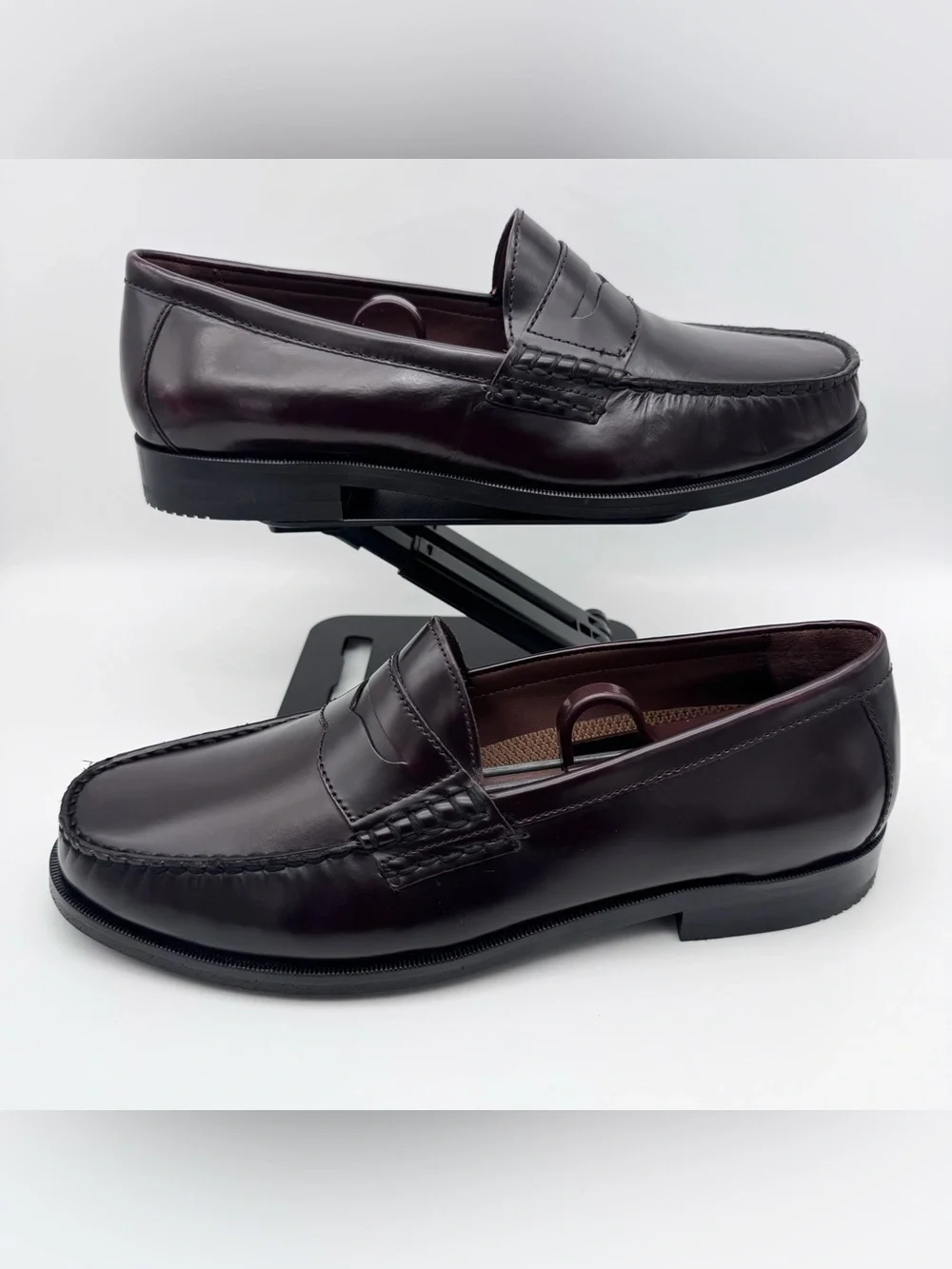 Johnston & Murphy Pannell Penny Loafer Burgundy Leather Men's Size 9 M New NWOB